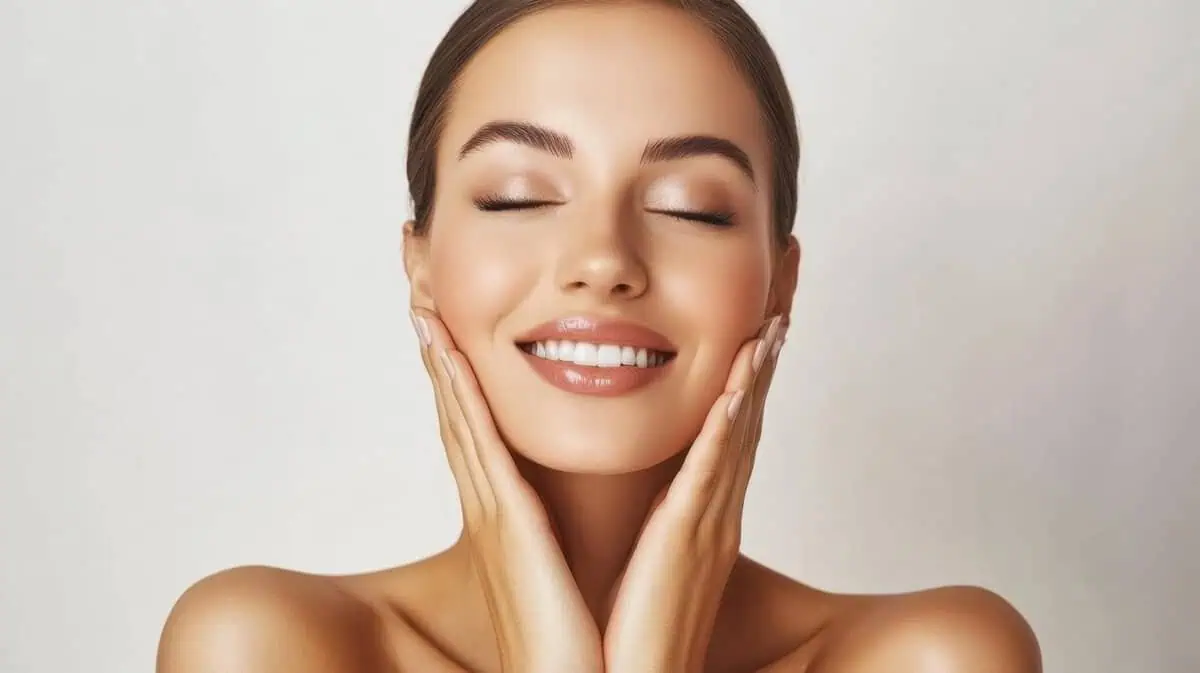 Happy client after DiamondGlow Facial in Cedar Park, TX at C2 Aesthetics