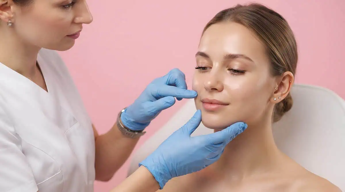 A woman is receiving Bio Fillers PRP PRF In Cedar Park, TX at C2 Aesthetics